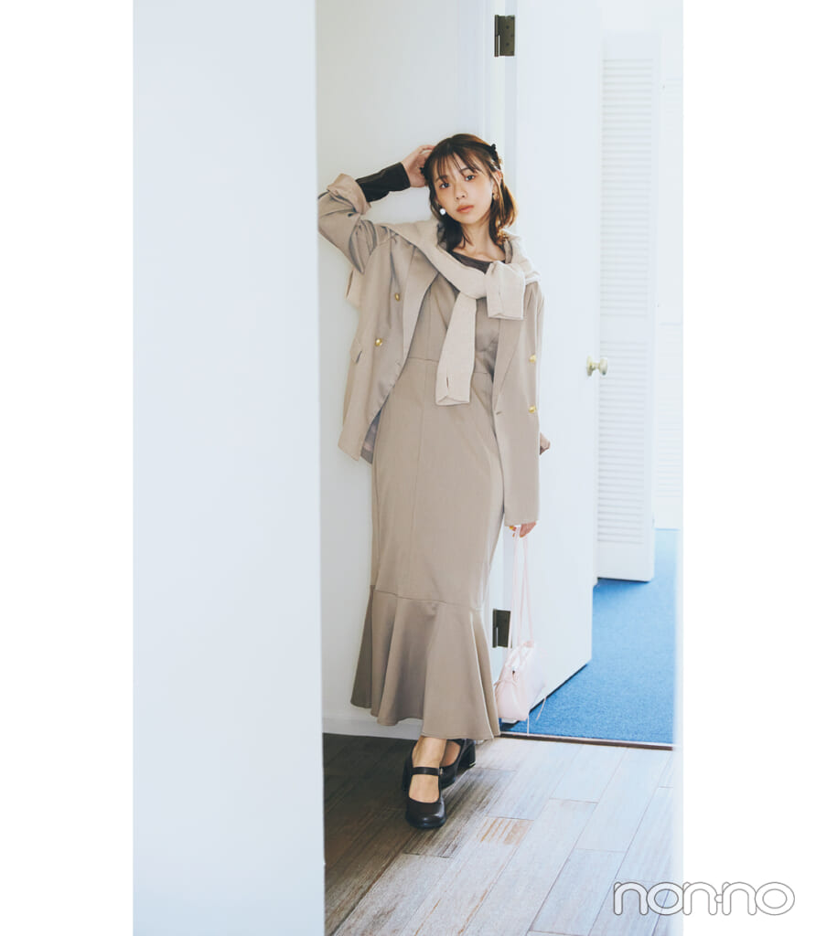 菊地姫奈のGCENEAのキャミワンピセットアップ着回し4-6