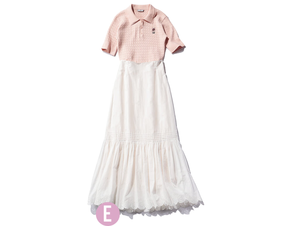 大人スウィート派の大学生の作り置き通学コーデ5