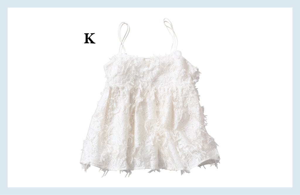 33℃以上の日のジャカードキャミ