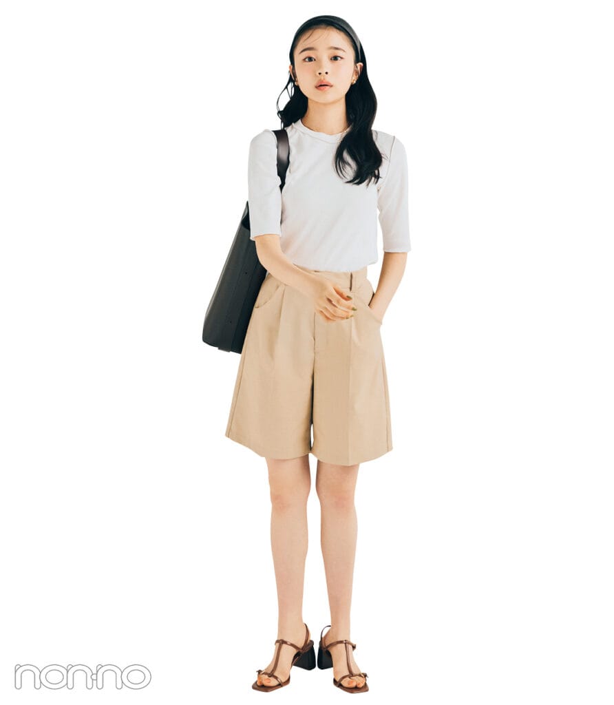 林芽亜里の大学生のための白Tモデルカット2-11