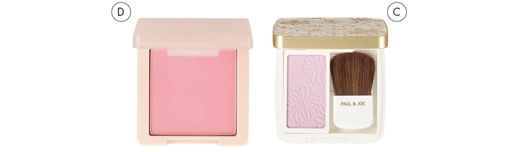 おすすめの白みチーク・青みピンクチーク