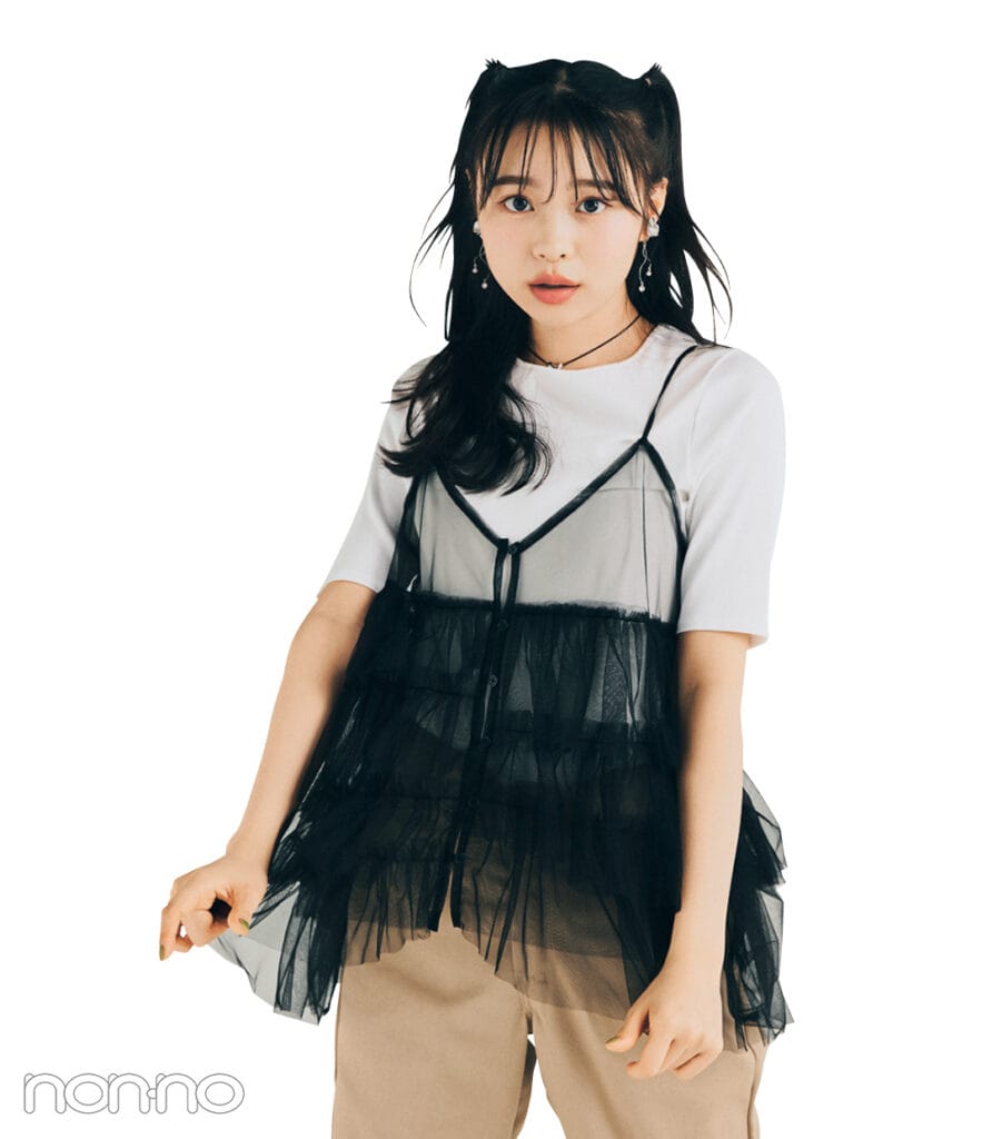 林芽亜里の大学生のための白Tモデルカット2-19