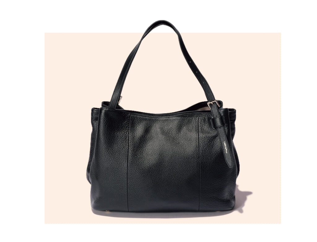 通学バッグ黒レザー調9-2