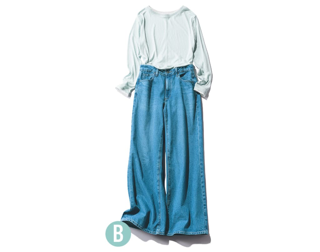 こなれカジュアル派の作り置き通学コーデ2