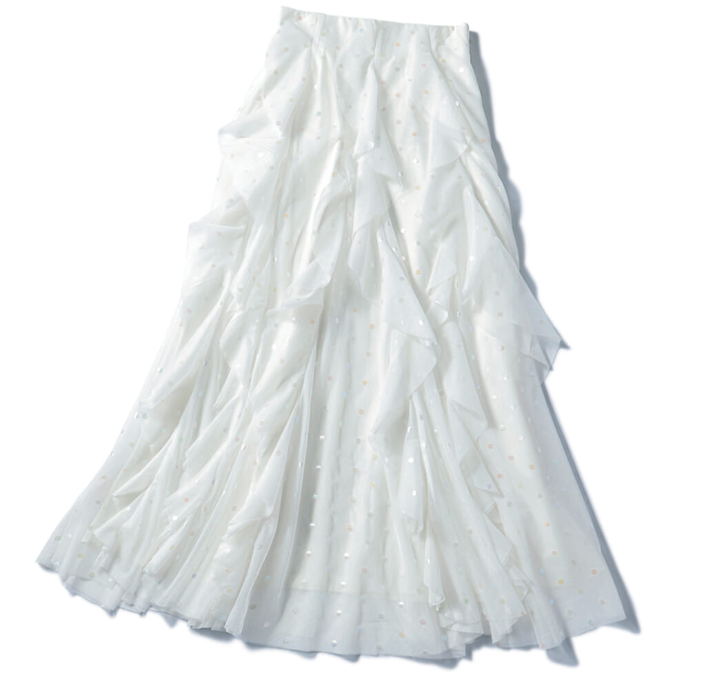 ドット柄スカート