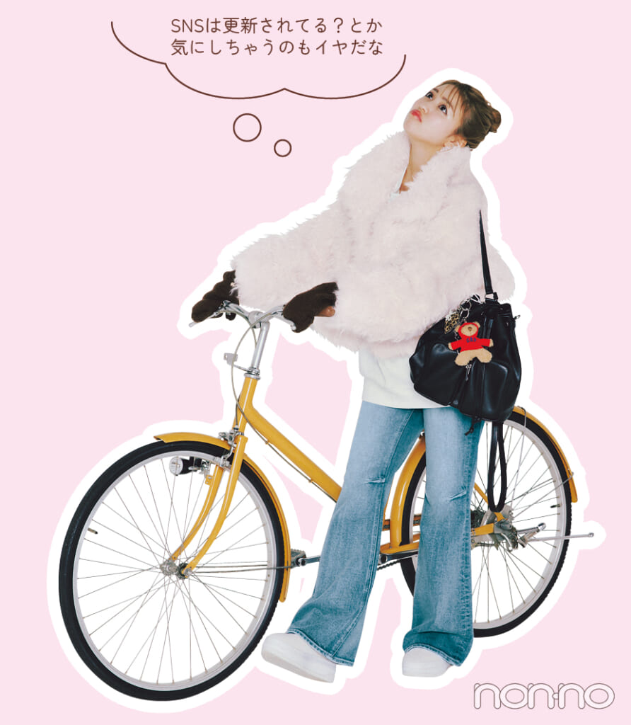 香音のギャルみ着回し20daysモデルカット4-4　「SNSは更新されてる？とか気にしちゃうのもイヤだな
」