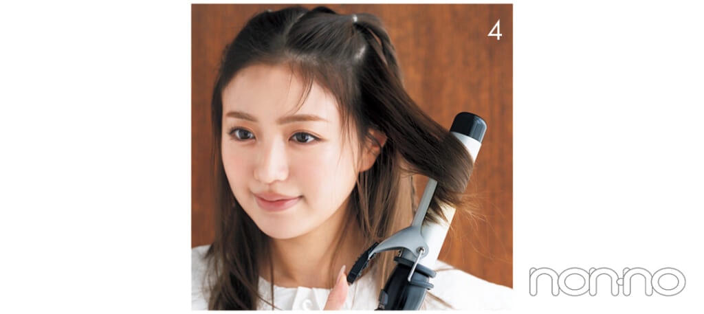 香音の衿の形×ヘアアレ相性マッチングプロセスカット6-4