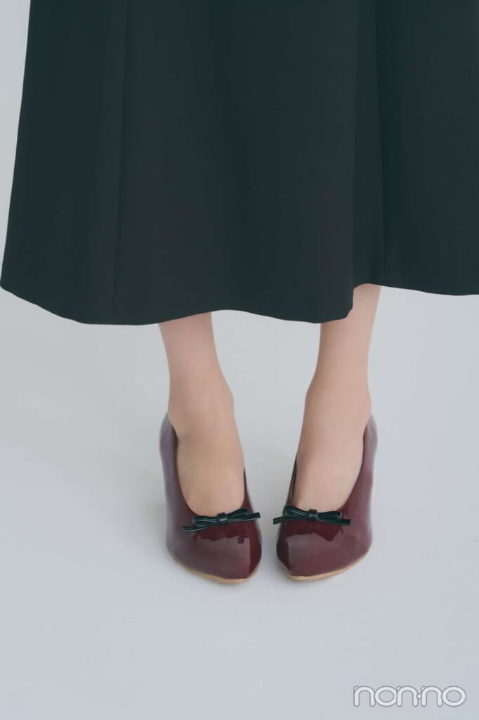 ボルドーの靴