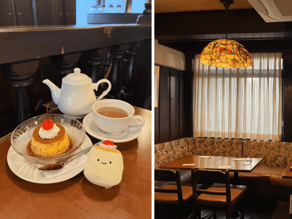 喫茶店「NAKANO ブリック」注文したプリントチャイラテ　店内　