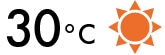 30℃晴れ