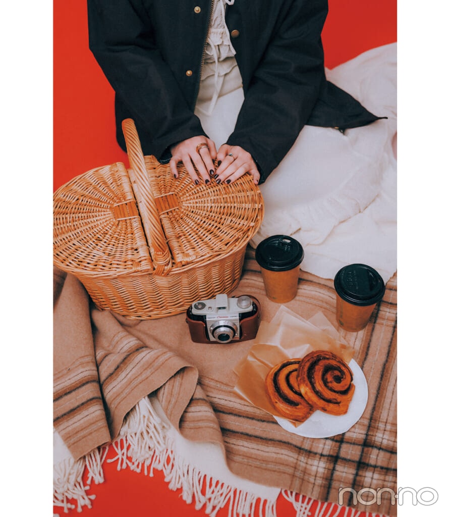 井上和の紅葉を見に行く日のしゃれ小物たち6