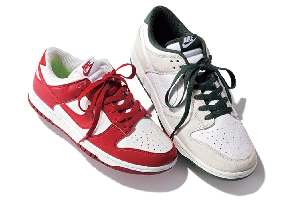 NIKE　靴（左・ウィメンズ）￥15400・靴（右・メンズ）￥17050／NIKE カスタマーサービス（ナイキ スポーツウェア）
