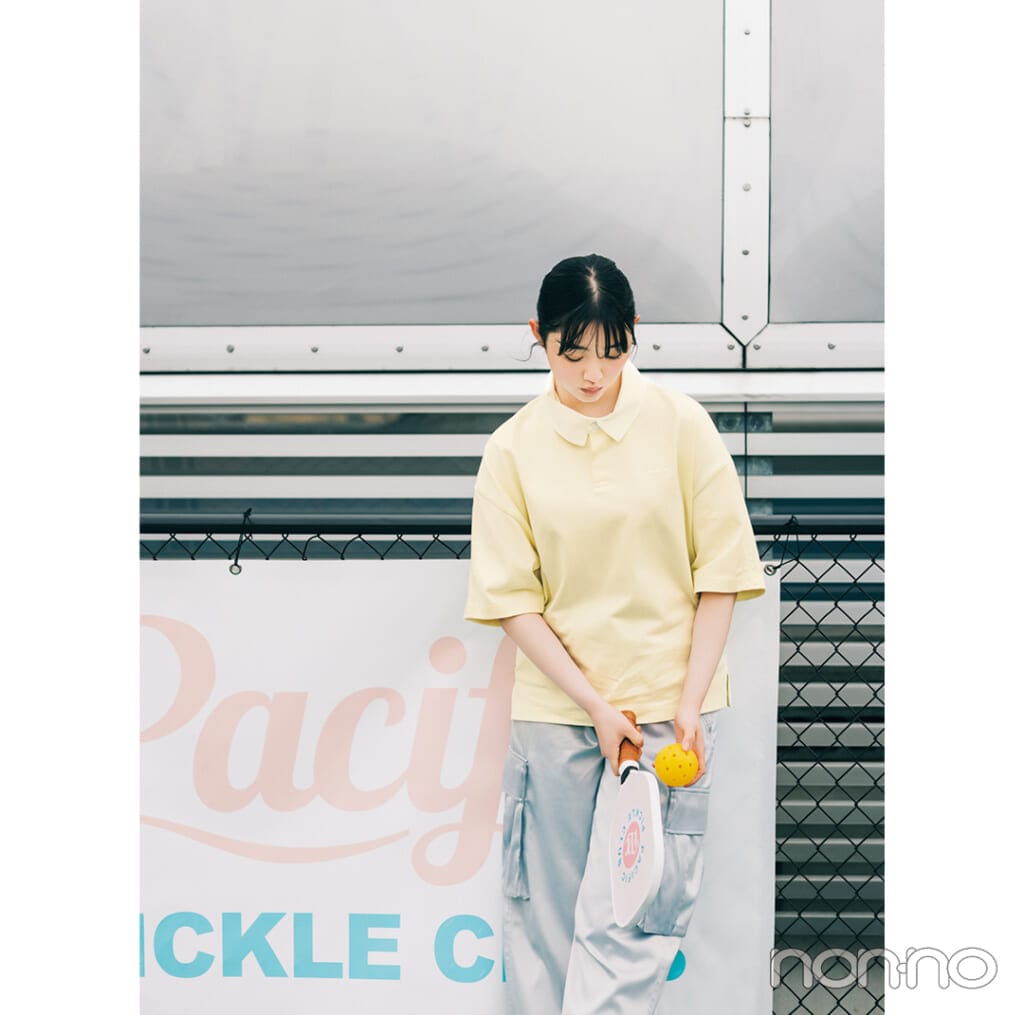 ピックルボールに挑戦する日のスポMIXコーデ4