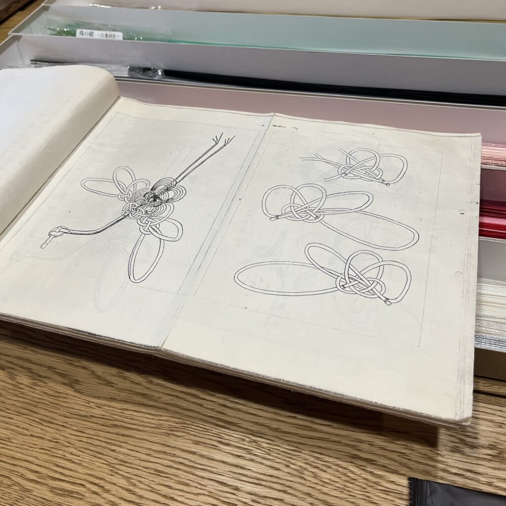 津田水引折型 鶴 図案