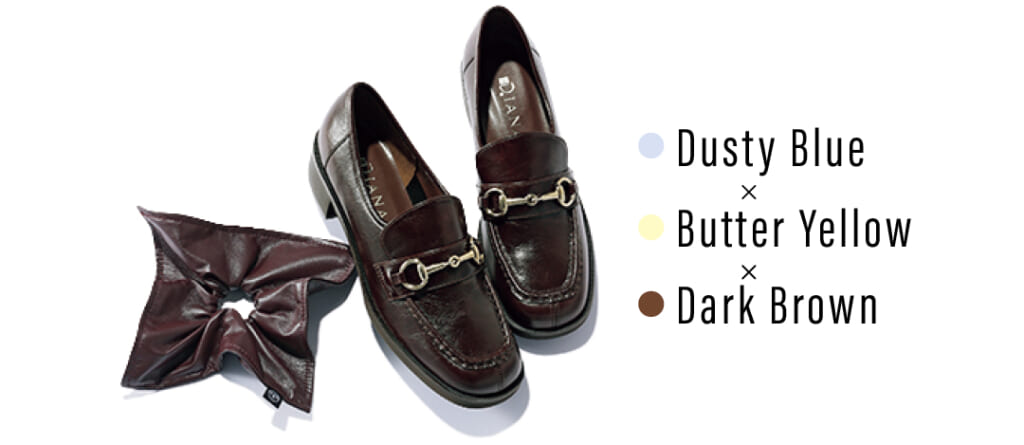 横田真悠の好きな色で大人っぽく進化♡春休み着回し15daysアイテムカット6-4
・Dusty Blue
・Butter Yellow
・Dark Brown