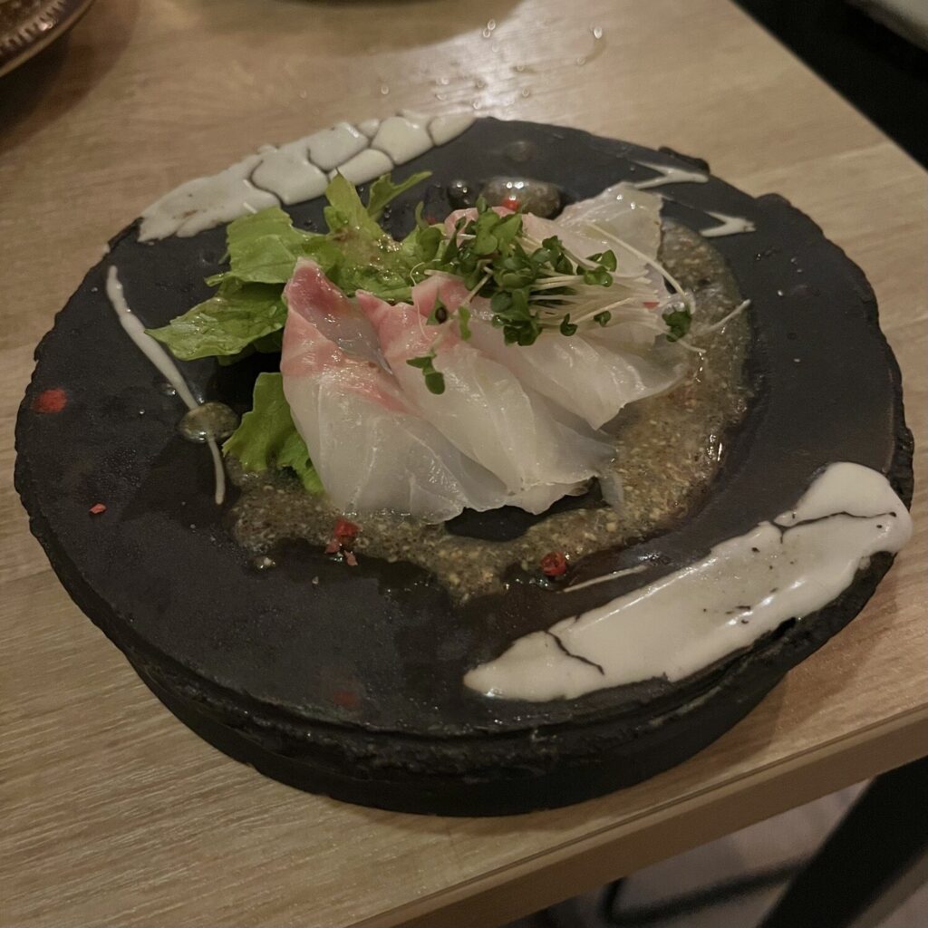十三 めがねや 前菜 鮮魚のカルパッチョ 鯛