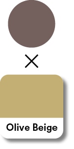 アッシュ系ブラウンヘア×オリーブベージュ