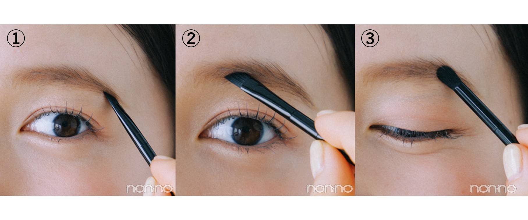 りんくまの美容格言眉メイク編の眉メイクプロセス3カット