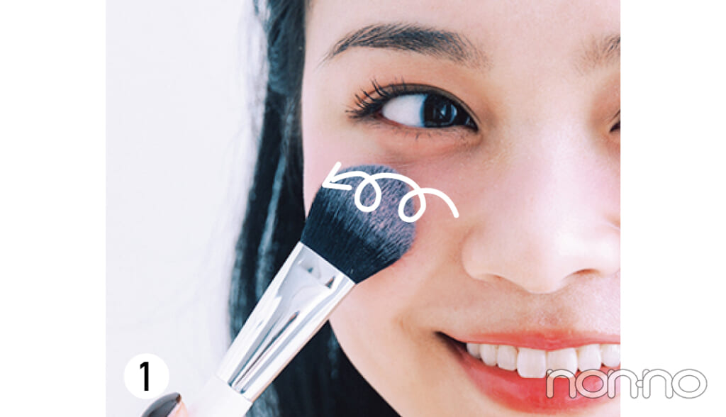 林芽亜里のチークとリップの正解バランスプロセスカット1-4