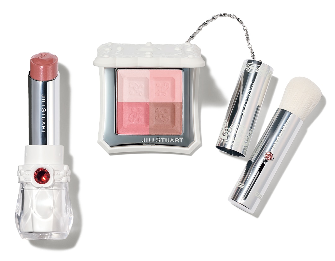 ジルスチュアート プチパティスリー ミックスブラッシュ コンパクト／ジルスチュアート リップブロッサムバーム 105