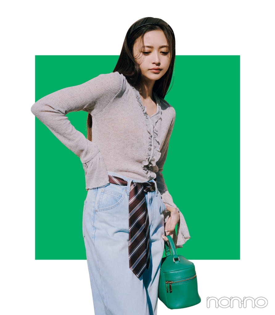 井上和のアクセサリーとしてのネクタイコーデ3-4