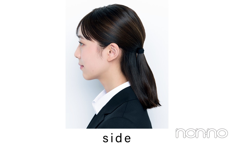 菊地姫奈の証明写真メイクのルールモデルカット46