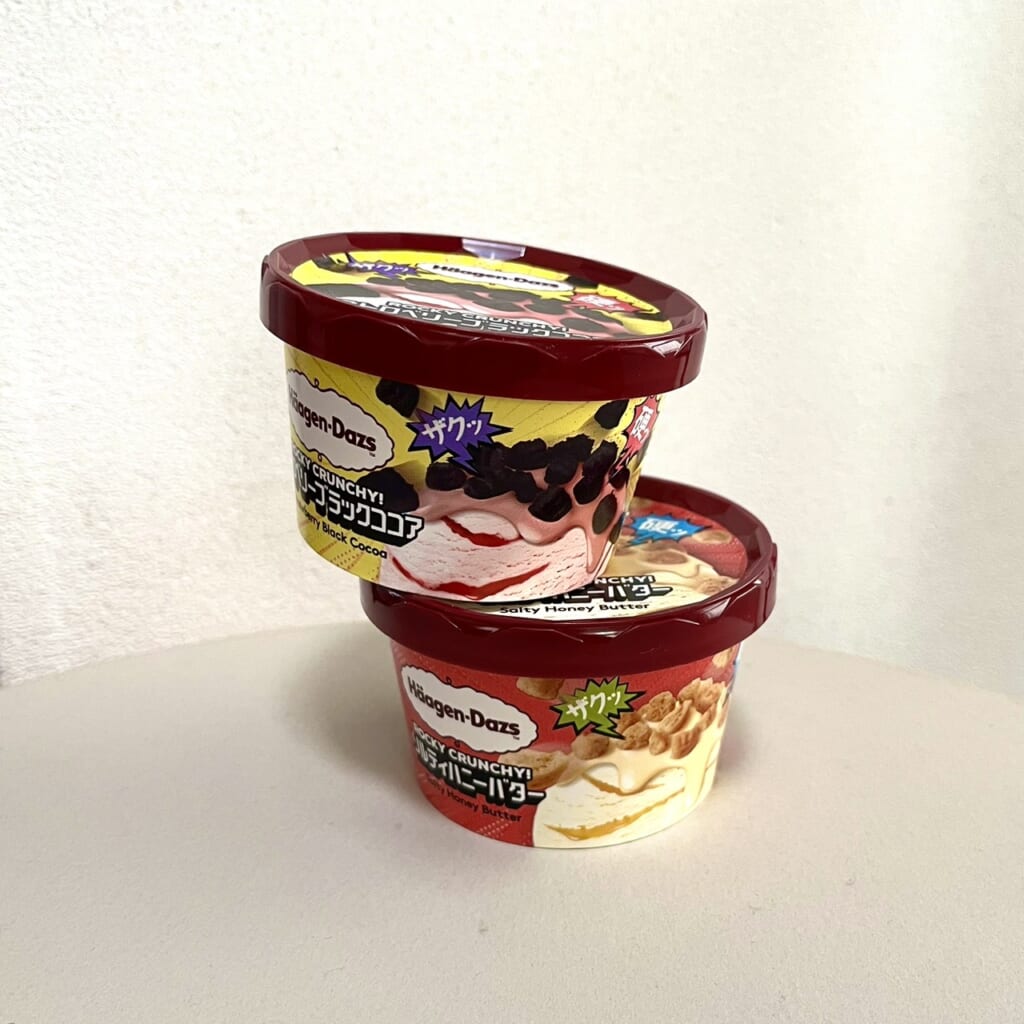 ハーゲンダッツ新作 ROCKY CRUNCHY! ストロベリーブラックココア ソルティハニーバター」