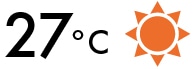 27℃晴れ