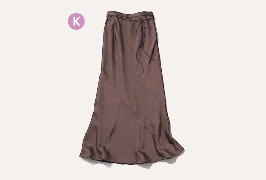 スタイルアップ着回しアイテム_切り替えナロースカート