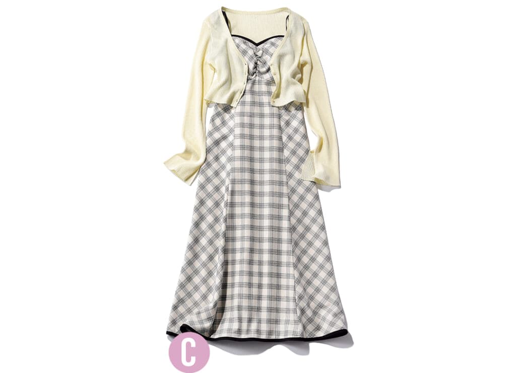 大人スウィート派の大学生の作り置き通学コーデ3