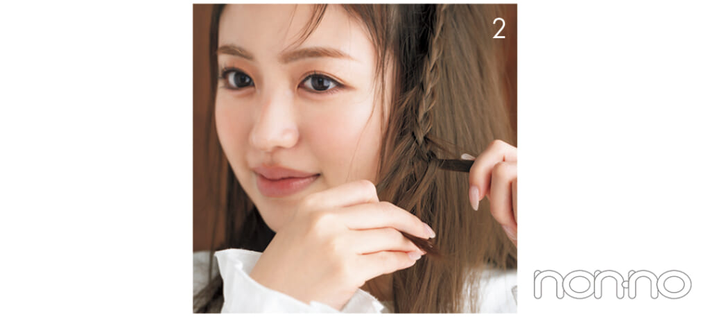 香音の衿の形×ヘアアレ相性マッチングプロセスカット6-2