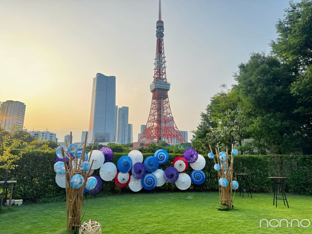 東京イベント「SUZUMUSHI CAFÉ（スズムシ カフェ）」庭園の様子