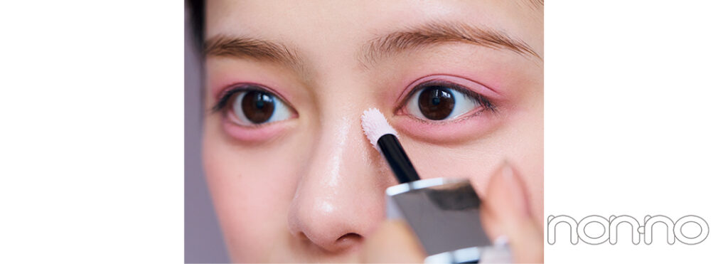 ベビ甘ピンクメイクのハイライトの入れ方