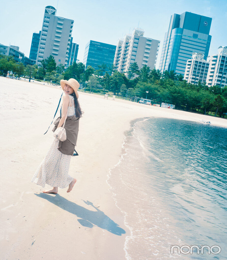 加藤栞の夏→秋着回し33℃ Late Augustモデルカット2-3