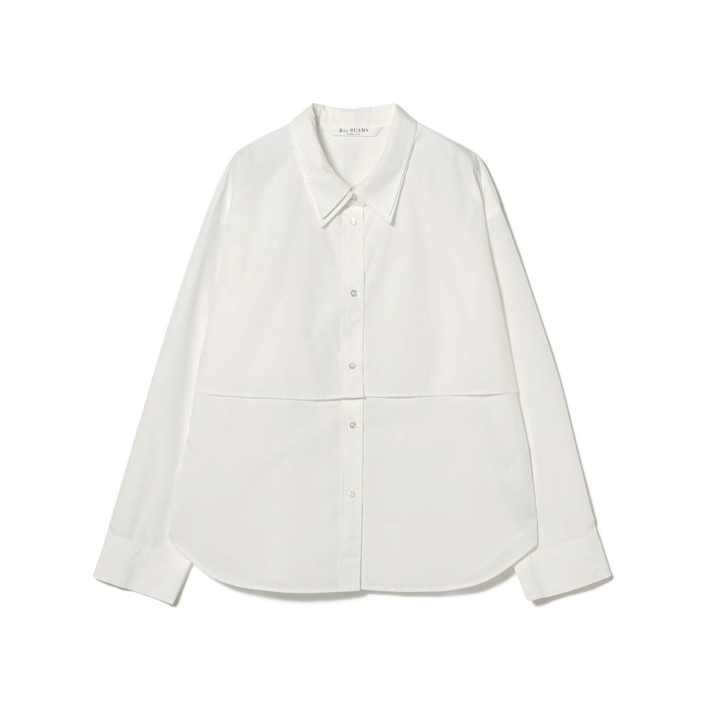 レイ ビームスの白のデザインシャツ