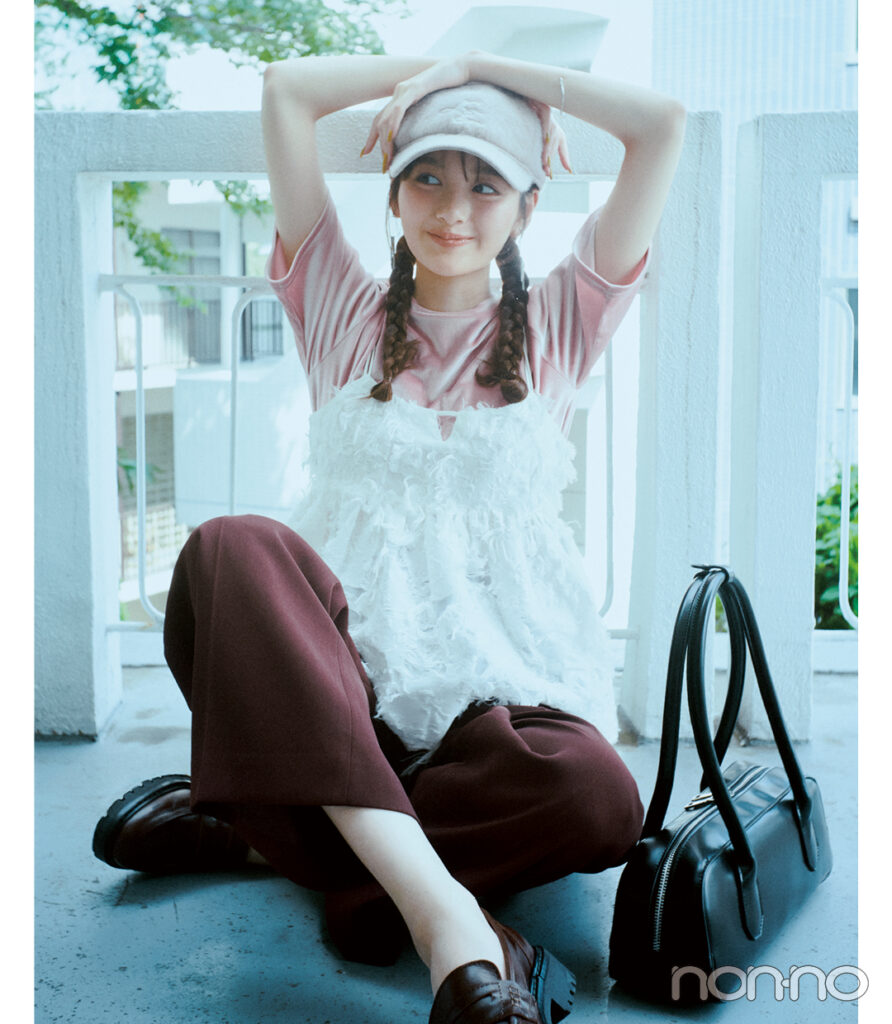 加藤栞の夏→秋着回し18℃ Early to Mid-Octoberモデルカット5-2