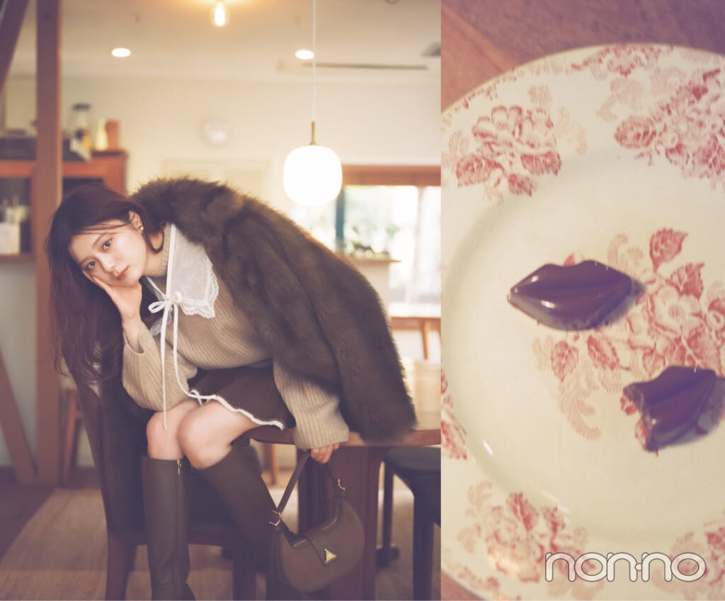 紺野彩夏のチョコレートコアモデルカット1-1