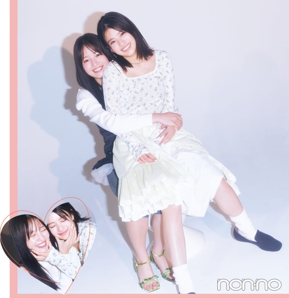横田真悠×出口夏希のnon-no55周年モデルカット