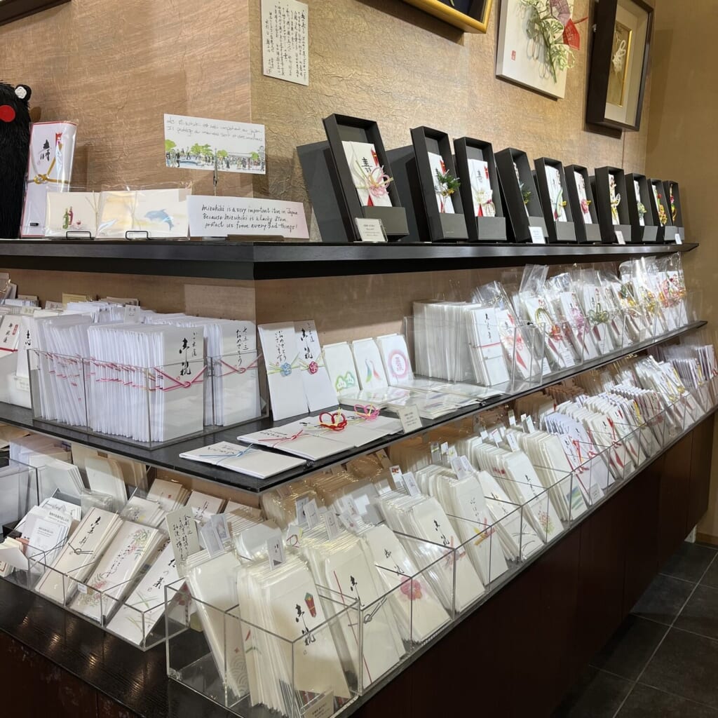 津田水引折型 店内 ご祝儀袋