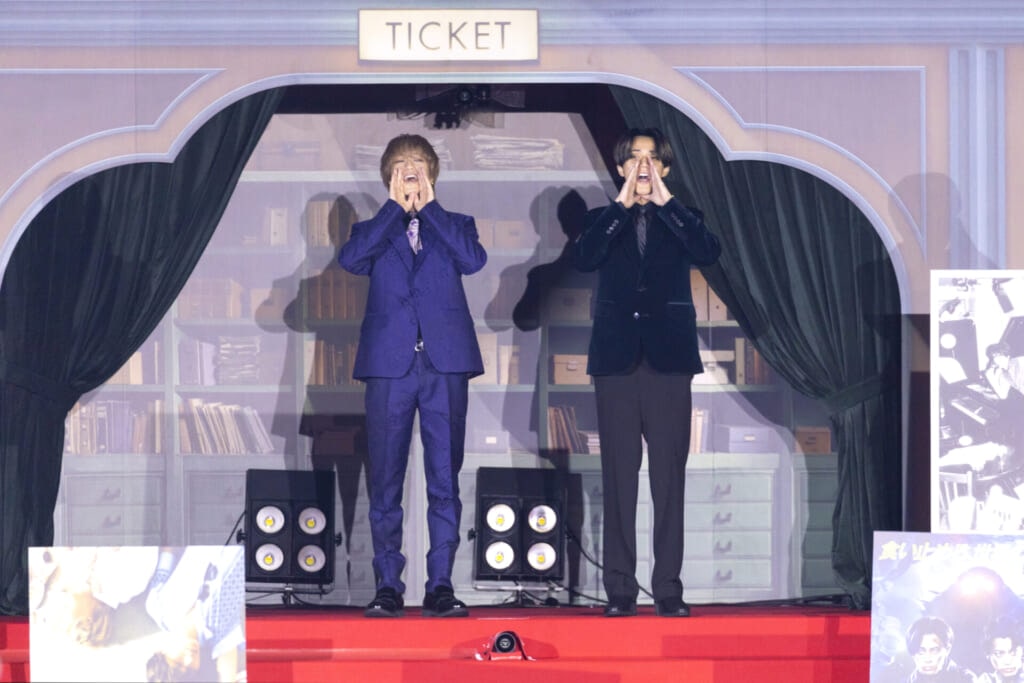 最後にマイクを通さず、生声で「ありがとー！」と集まったティアラに叫ぶKing & Princeの永瀬廉さんと髙橋海人さん