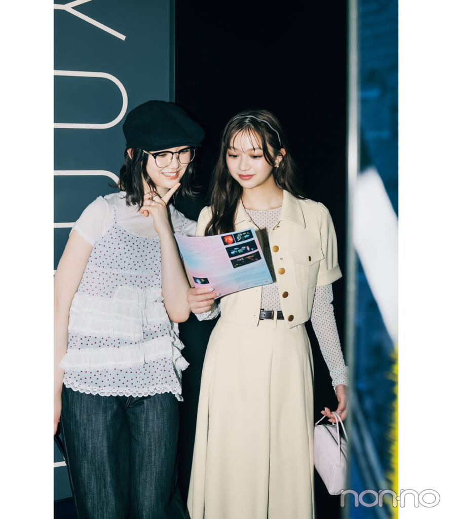 TOKYO NODEを訪れる日のサムシングドットのコーデ2