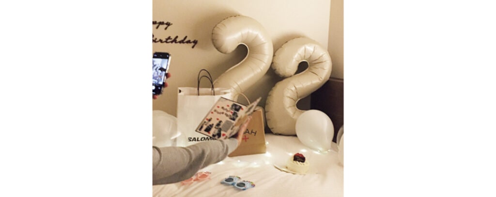 年齢バルーン×手作りアルバム（misakiさん・大学4年）