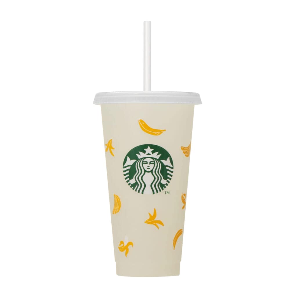 カラーチェンジングリユーザブルコールドカップバナナ