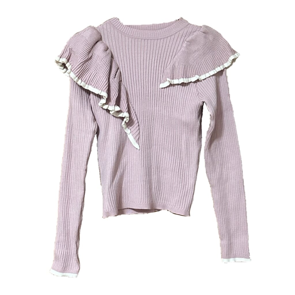 ピンクのニット