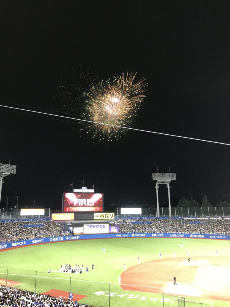 2023年8月19日の神宮花火ナイター