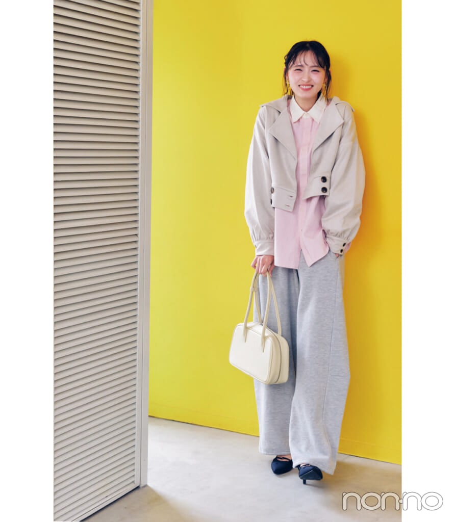 GRLのプチプラトレンドアウターを着る遠藤さくら