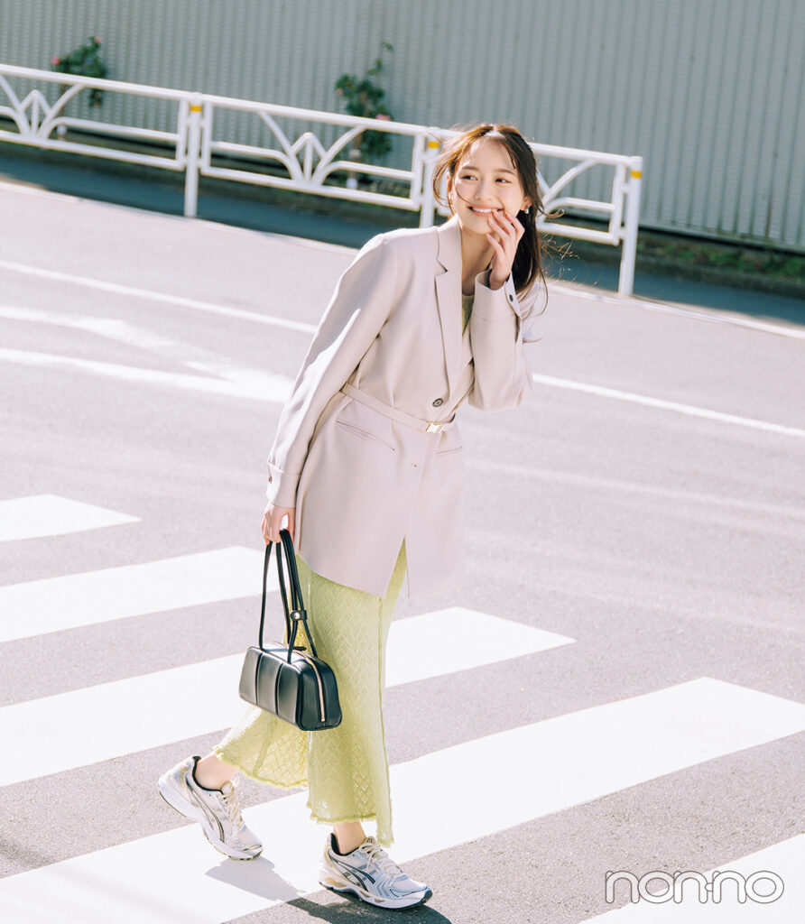 加藤栞の通学ファッション 春コーデ着回し-DAY7