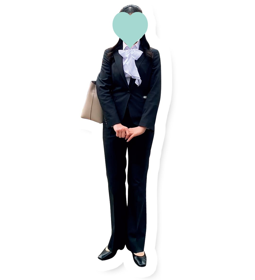 リアル入学式スーツコーデ1-11 ボウタイブラウス