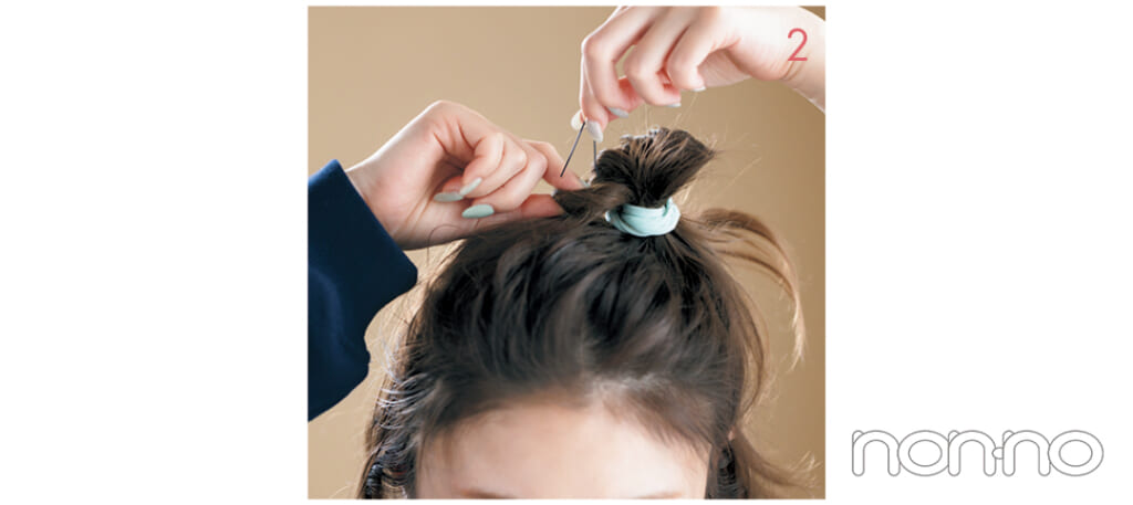 香音の衿の形×ヘアアレ相性マッチングプロセスカット5-2