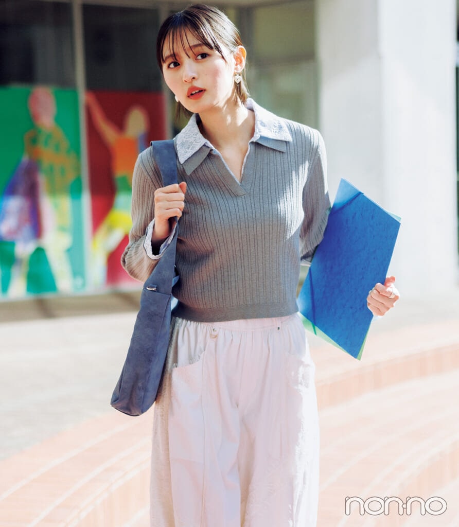 遠藤さくらの新学期ワードローブモデルカット4-1
